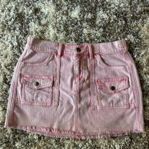 Aerie Pink Cargo Mini Skirt